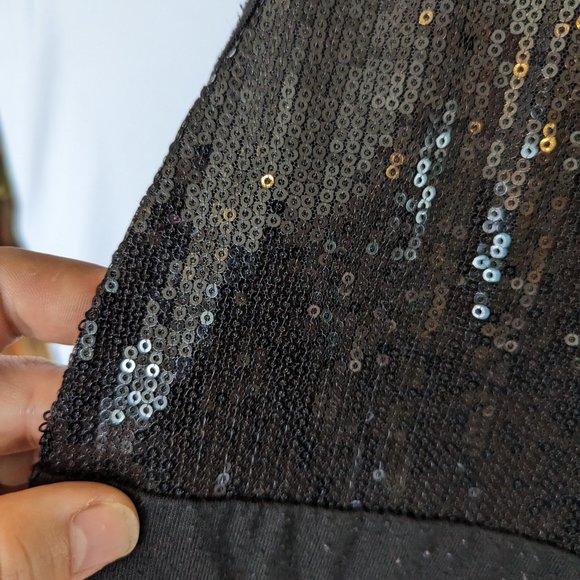 Disney Girls Dress Polka Dot Sequined Black Sleeveless Size Medium - Picture 7 of 7